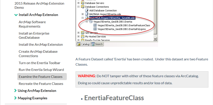 Examine the Feature Classes